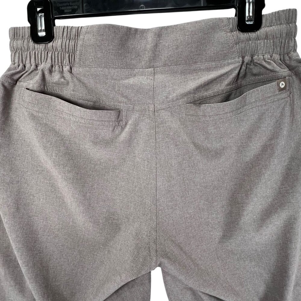 Marmot Taupe Brown Capri Pants Drawstring Elastic Waist Lightweight Med Hiking - Picture 2 of 13